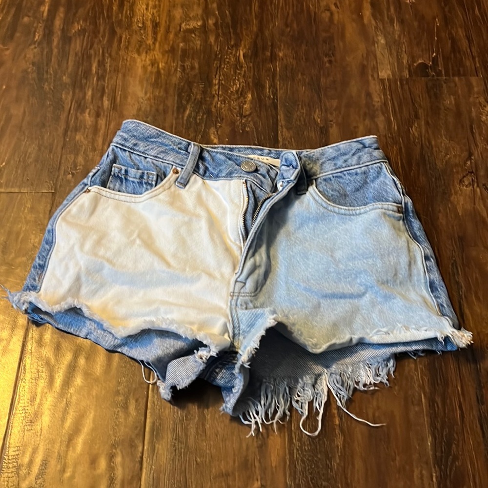 blue and white